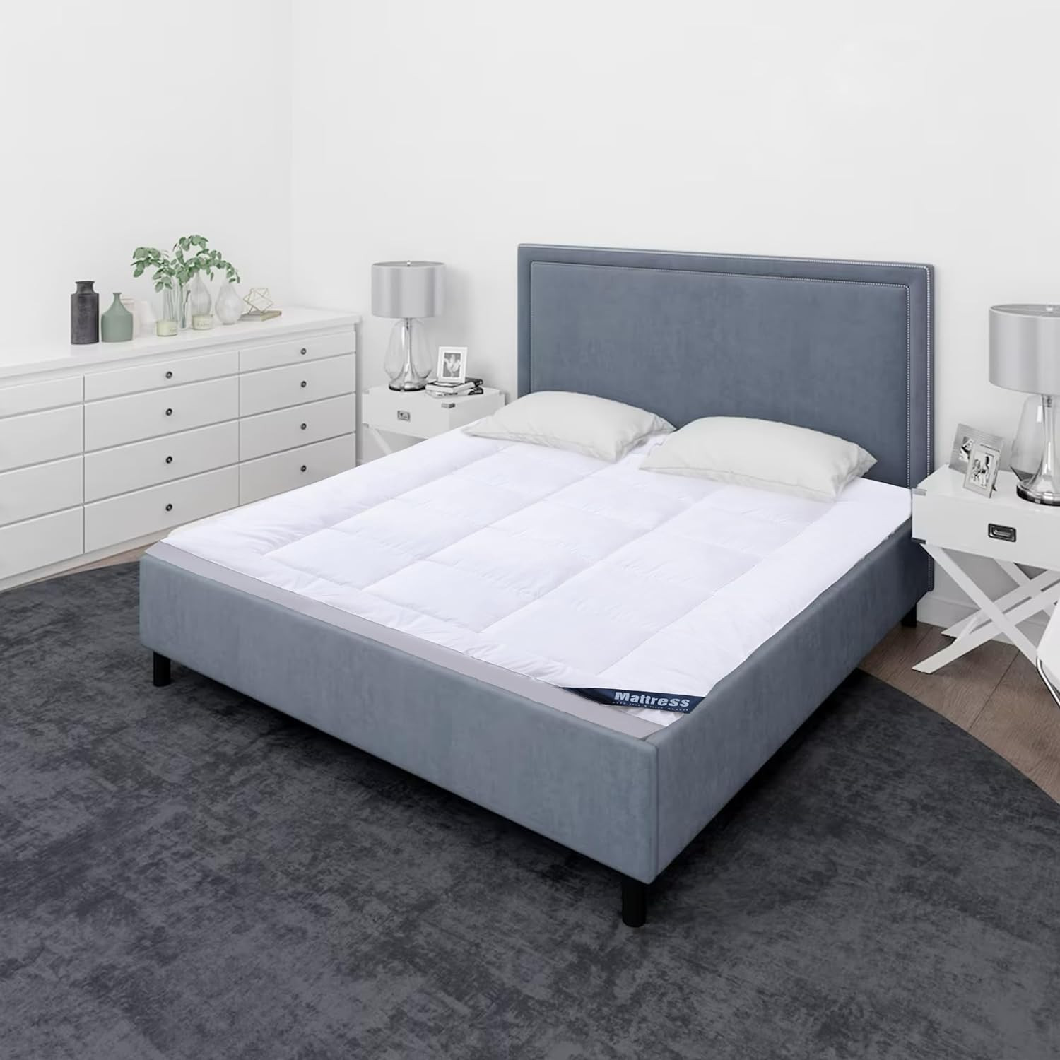 Kuber IndustriesMattress Topper/Padding|Mattress For Comfortable Sleep 4 x 6 Feet|WHITE