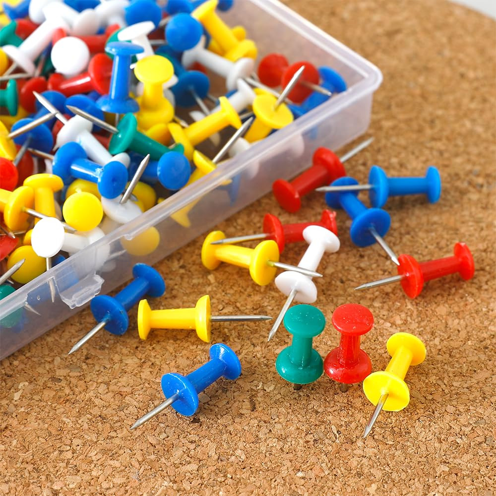 Kuber IndustriesSolid color Push Pins Tacks|Heavy-Duty Notice Board Pins