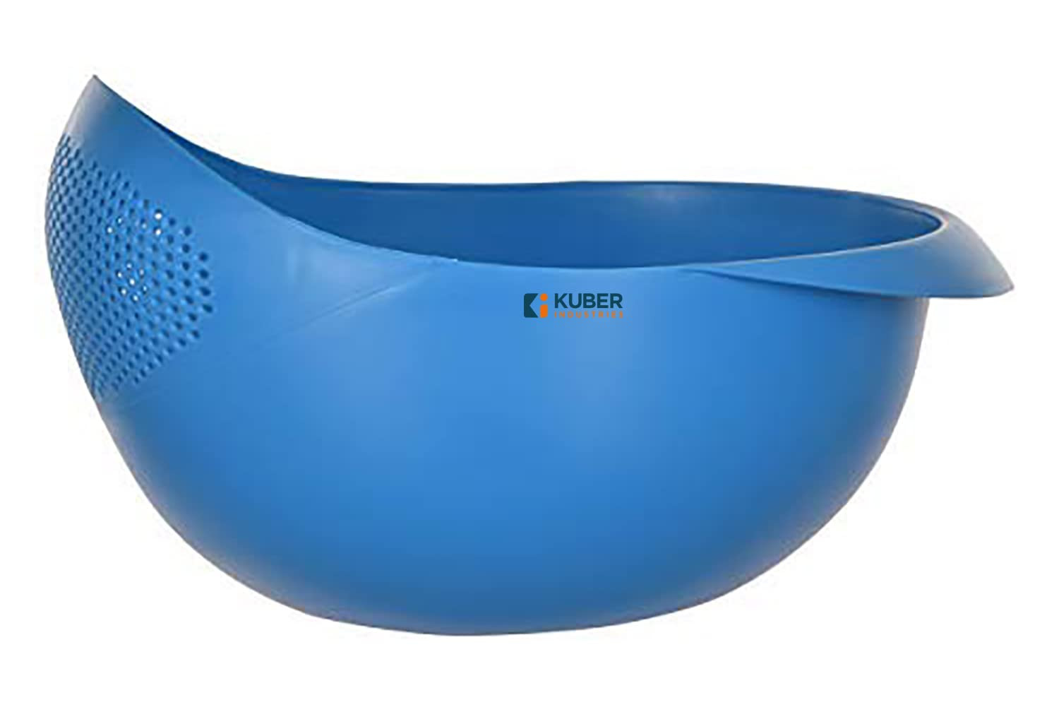 Kuber Mart Industries Pvt. Ltd. Colander|Durable Plastic Unbreakable Strainer|BPA Free Washing Bowl for Vegetable,Noodles,Pasta,(Blue)