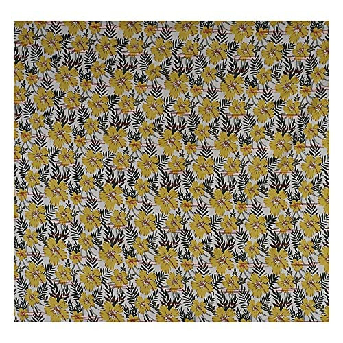 kuber Micro 130 GSM Double Fitted Mustard Printed bedsheet
