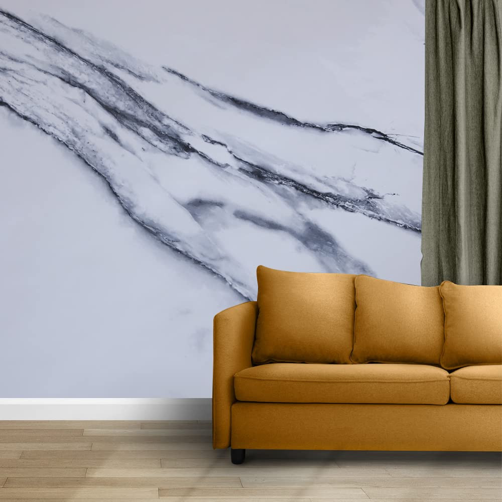 Kuber PET Wallpaper for Walls and Furniture of The Living, Bedroom, and Kitchen I Self-Adhesive, Oilproof, and Waterproof I DIY Marble Designer Wall Sticker |Pack of 2 Rolls, 60cmx300cm