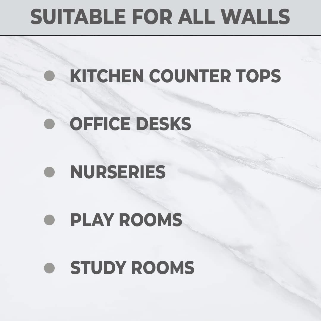 Kuber PET Wallpaper for Walls and Furniture of The Living, Bedroom, and Kitchen I Self-Adhesive, Oilproof, and Waterproof I DIY Marble Designer Wall Sticker |Pack of 2 Rolls, 60cmx300cm