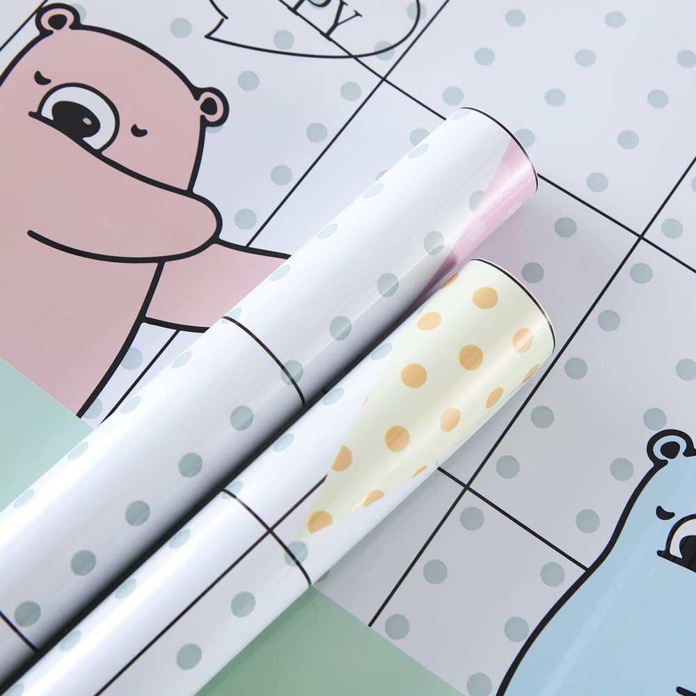 Kuber PET Wallpaper for Walls Kidâ€™s Room I Self-Adhesive, Oilproof, Heat Resistant and Waterproof I DIY Designer Wall Sticker I Pack of 1 Roll, 60cmx500cm