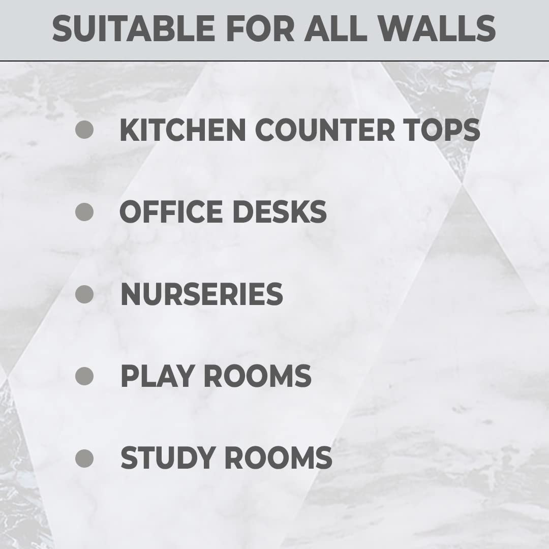 Kuber PET Wallpaper for Walls Living Room and Bedroom I Self-Adhesive, Oilproof, and Waterproof I DIY Marble Design Wall Sticker I Pack of 1 Roll, 60cmx300cm