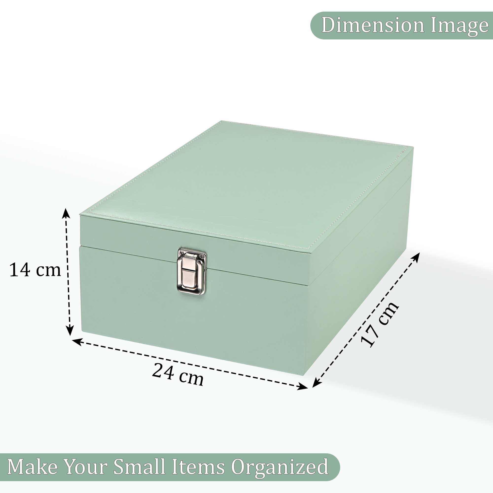 Leather 2-Tier Jewellery Organizer Box for Girls  Multi-Compartment Jewelry Storage Case for SunglassesBraceletsWatches  Pista Green