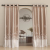 2 Pcs Polyester Door Curtains 7 Feet | Aesthetic Curtains for Bedroom and Living Room Decoration | Kitchen and Room Parda | Digital Lining - Cream Brown
