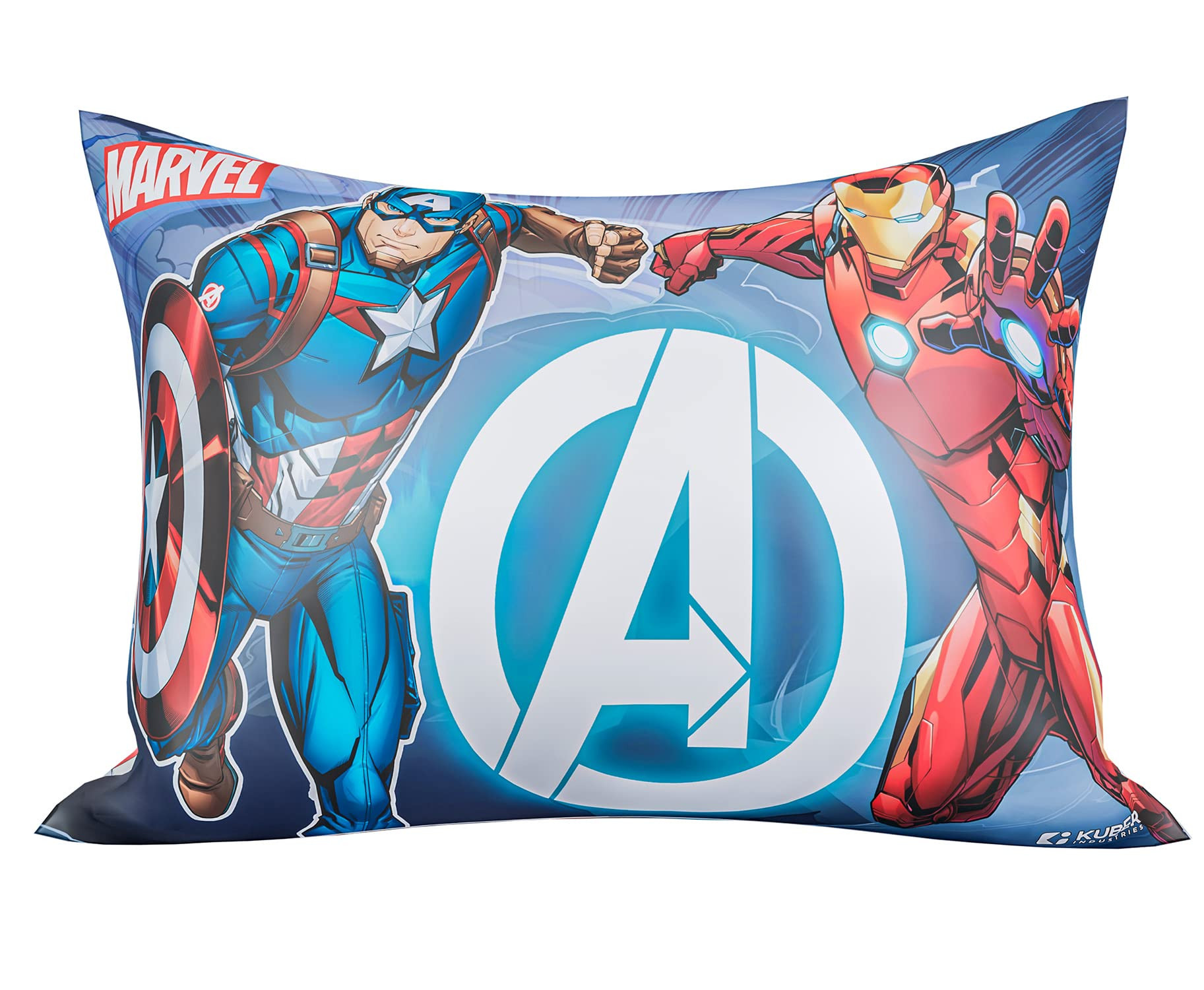 Marvel Avengers Print Baby PillowPolyester Super soft Kids Pillow for Sleeping  Travel12 x 18 InchSky Blue