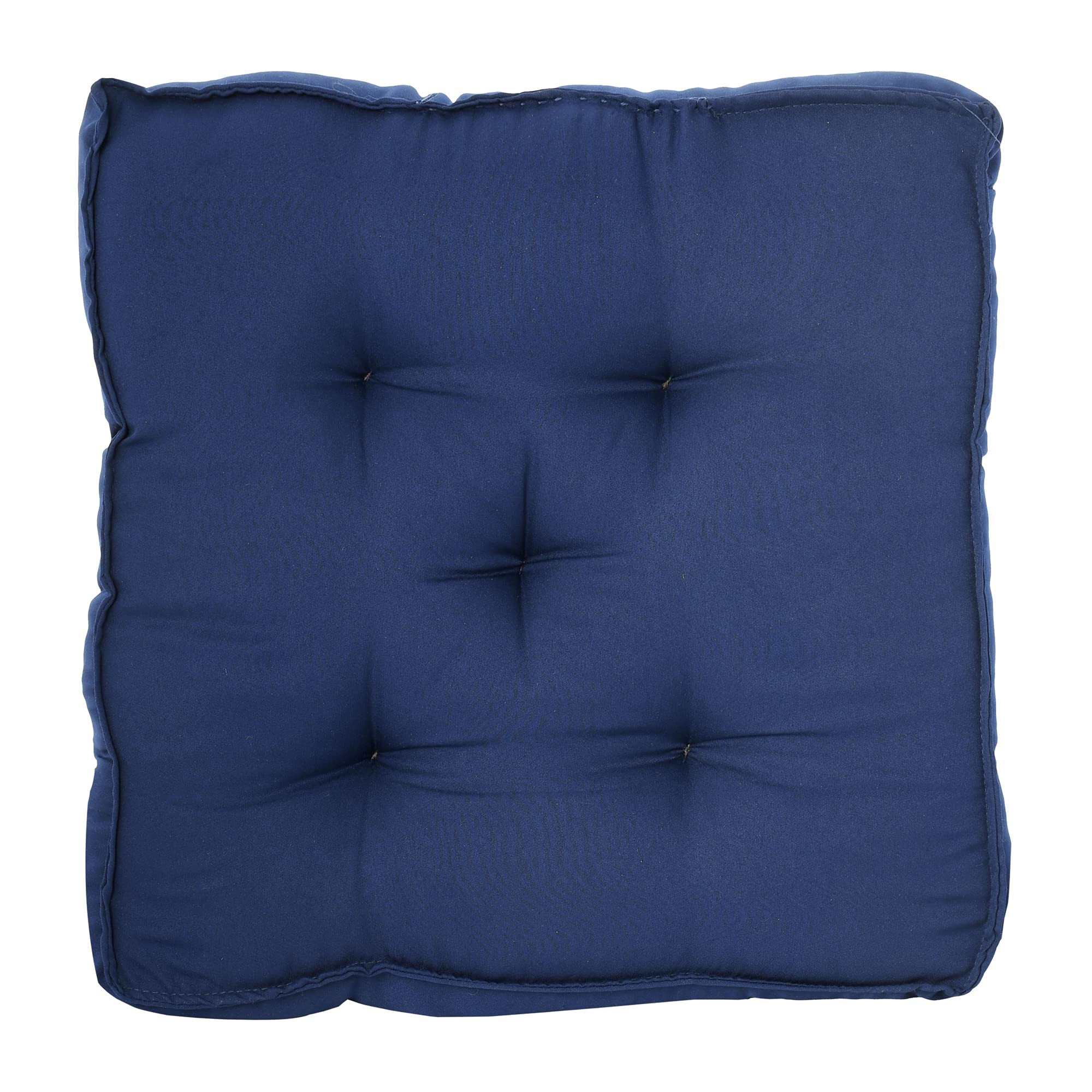 Microfiber Square Chair Pad Seat Cushion For Car Pad Office Chair IndoorOutdoor Dining Living Room Kitchen 1818 Inch Navy Blue