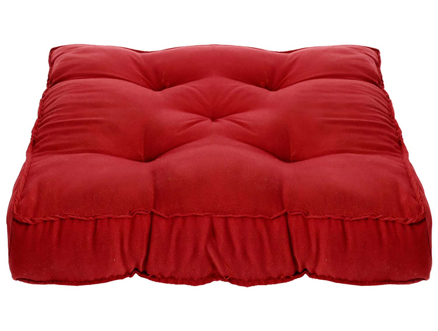 Microfiber Square Chair PadCushion for Office Home or Car Sitting 1818 Inch Maroon