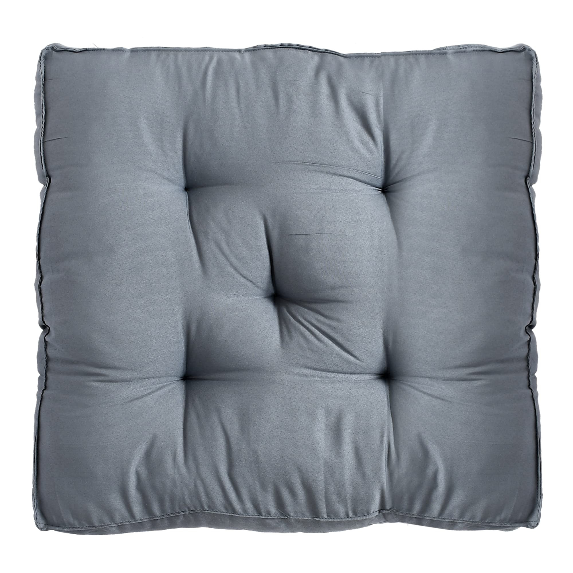 Microfiber Square Chair PadCushion for Office Home or Car Sitting-Pack of 2 1818 Inch Grey