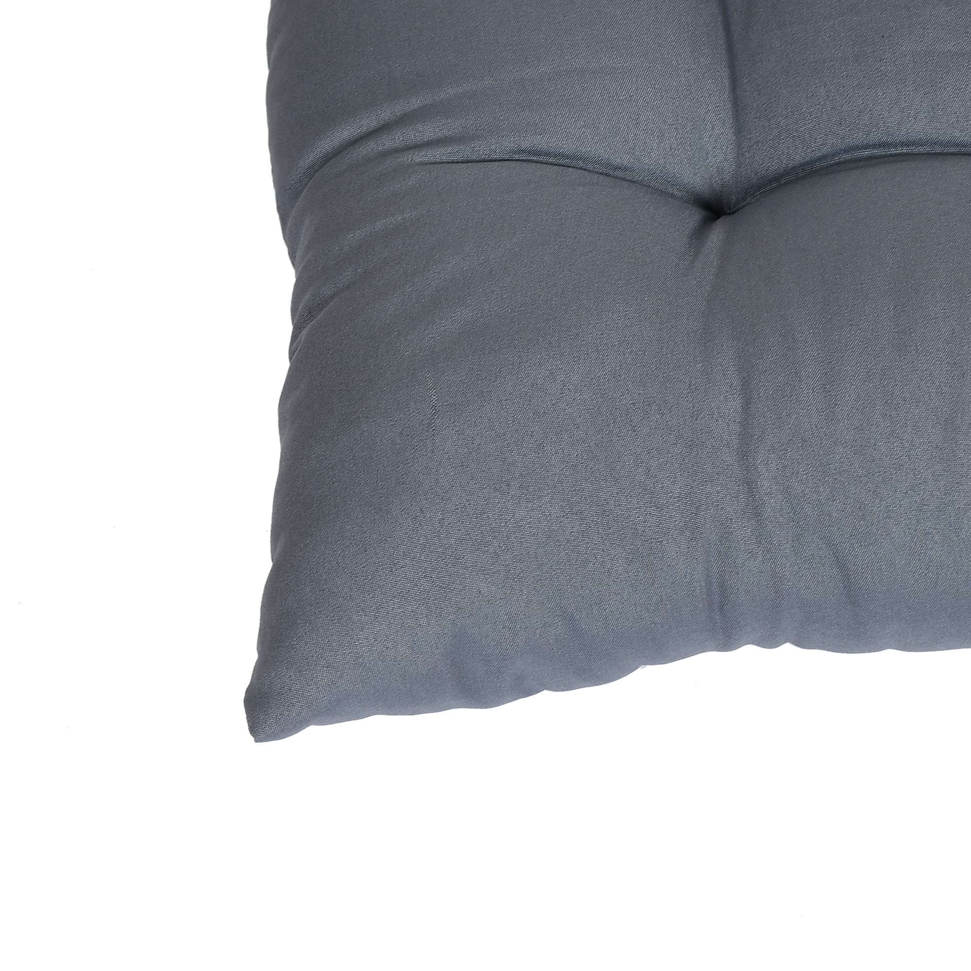 Microfiber Square Chair PadCushion for Office Home or Car Sitting with Ties 1818 Inch Grey