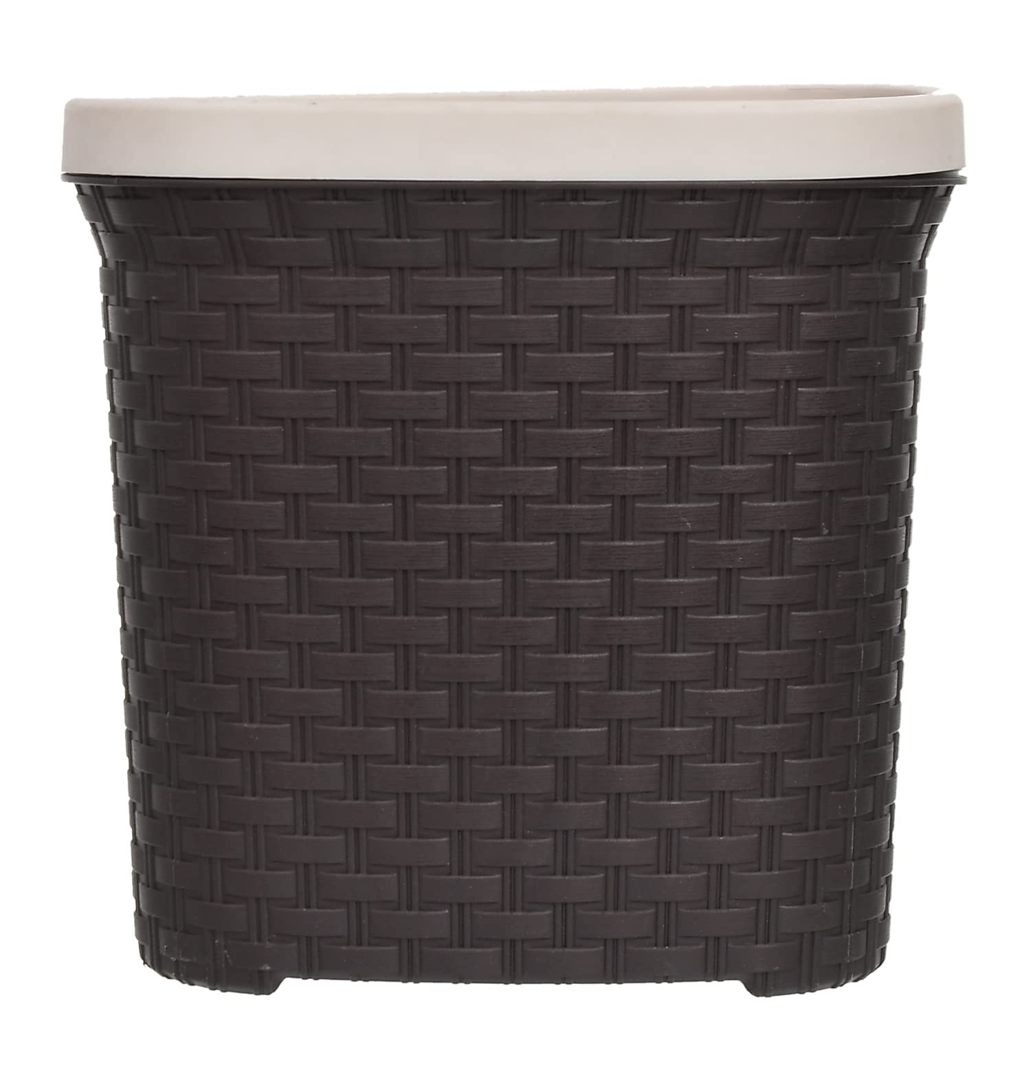 Multiuses Plastic Open Dustbin For Home Kitchen Office Bathroom  7 Litre Brown-47KM0716