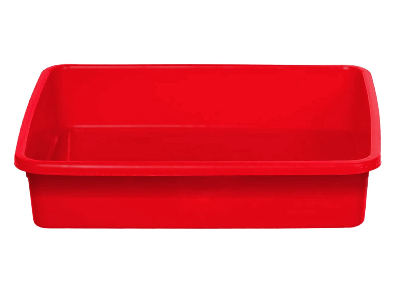 Multiuses Rectangular Plastic Large Tray Bin Organizer Red