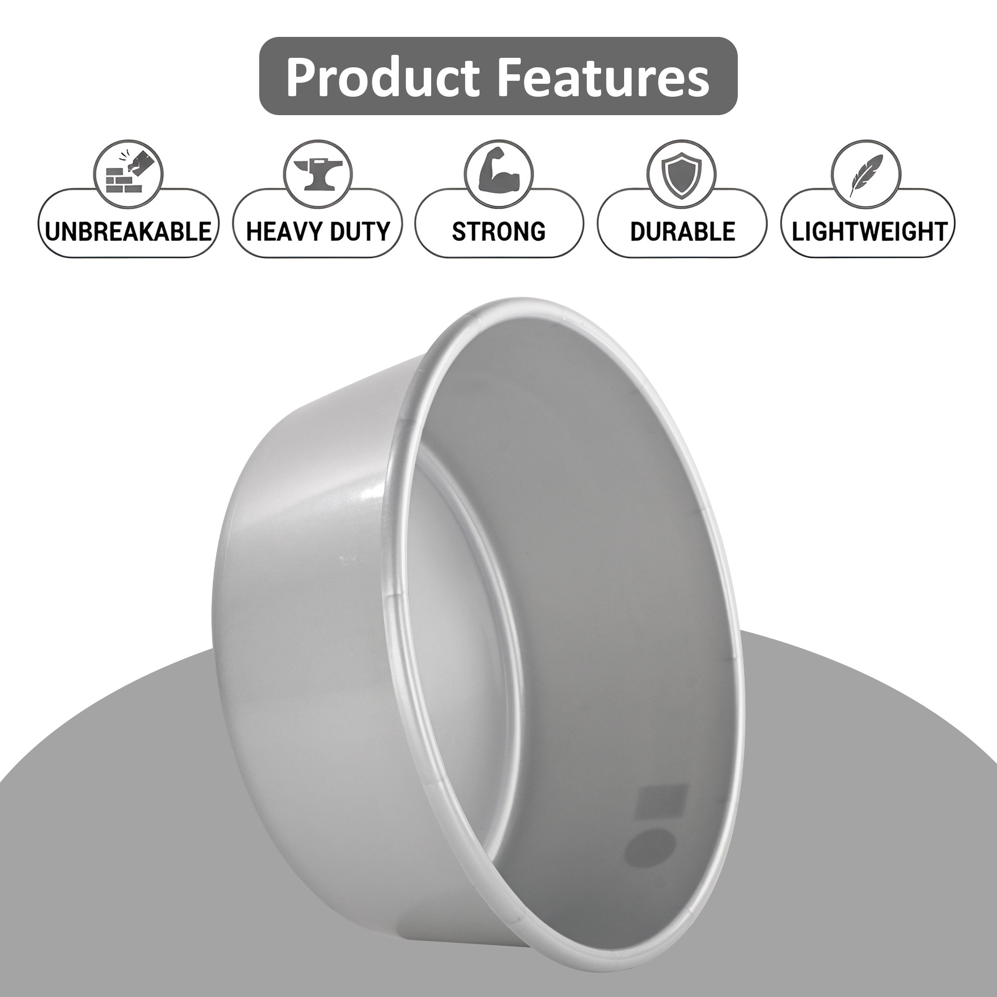 Plastic Bathing Tub Large Capicity for Home  Multipurpose Storage Washing Baby Bath Tub for Kids  Adult  Basin - Grey