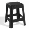 Plastic Optima Seating Stool Suitable for Indoor &amp; Outdoor Use | Anti-Slip Stool for Adult &amp; Senior Citizen-Friendly Design | Black