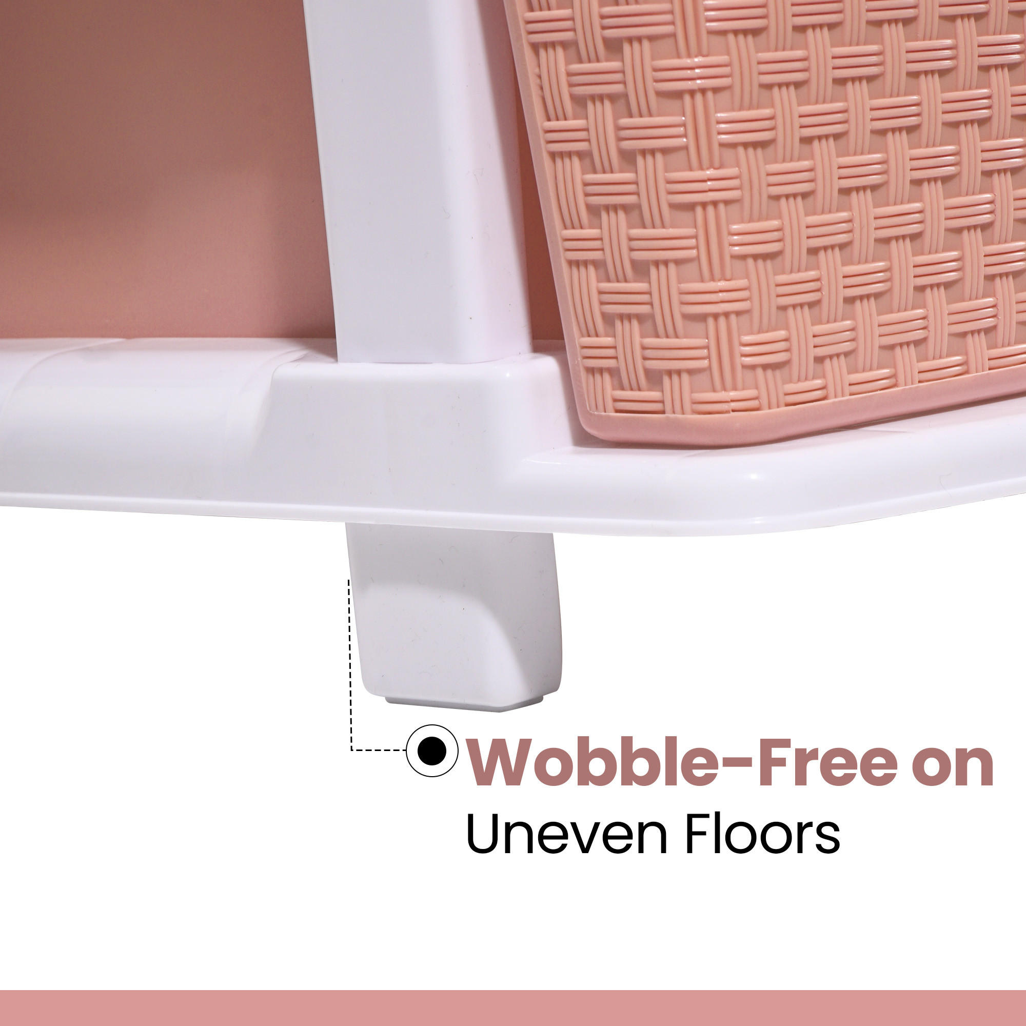 Plastic Storage DrawerSpacious Organizer for ToysBooks  Modular Storage Rack for HomeKitchenOffice  Checks - White  Peach