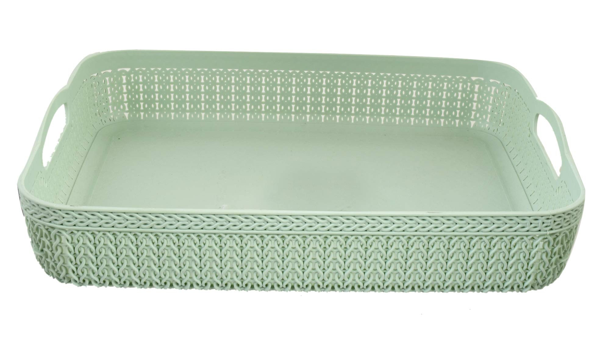 Q-3 Unbreakable 3 Pieces Plastic Multipurpose Small Size Flexible Storage BasketsFruit Vegetable Bathroom Stationary Home Basket with HandlesMulti