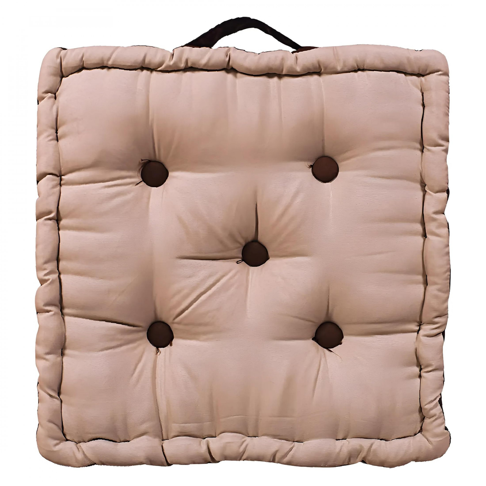 Square Chair PadComfortable Seat CushionSoft Cotton Pillow Filler for SeatingMeditationYogaLiving Room Beige