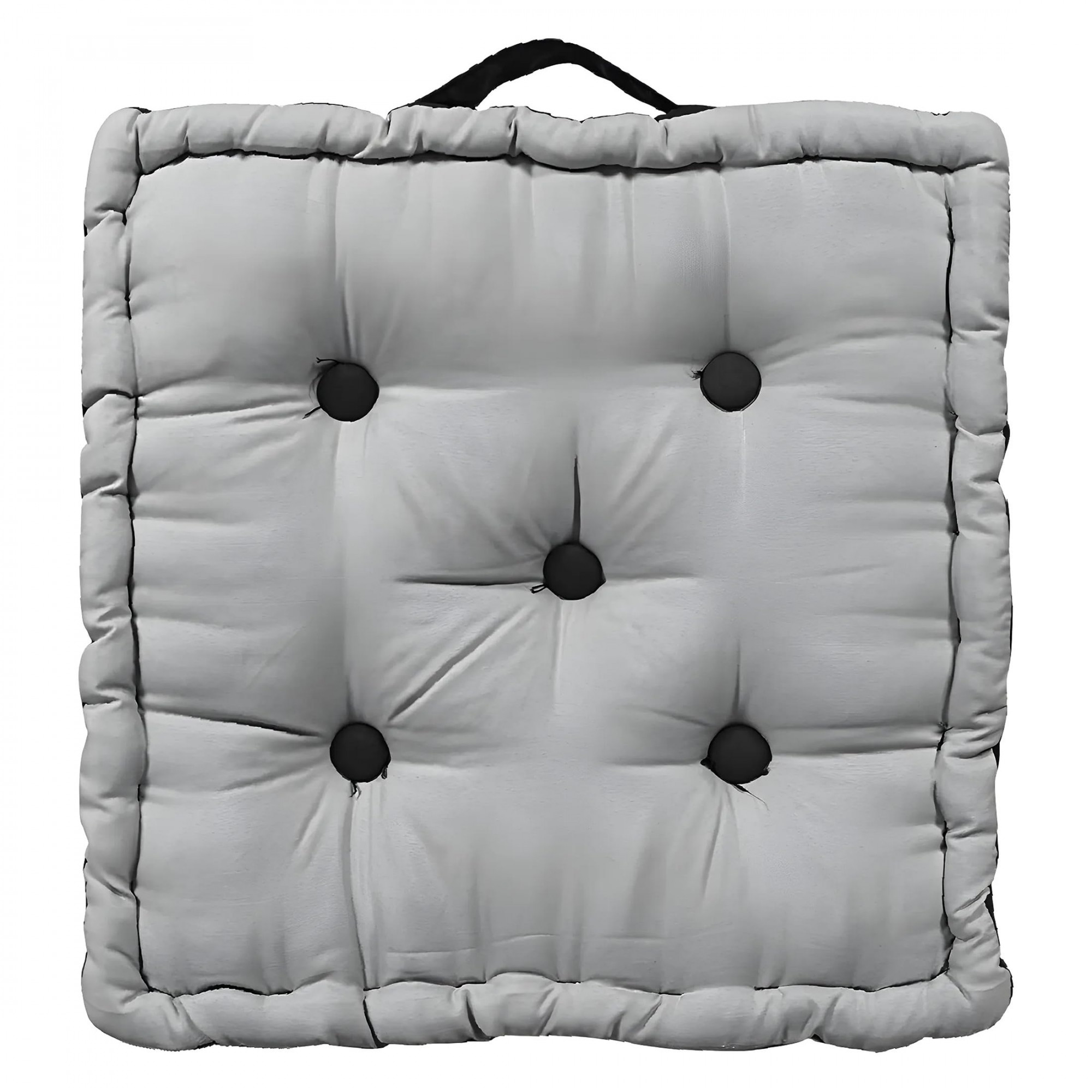 Square Chair PadComfortable Seat CushionSoft Cotton Pillow Filler for SeatingMeditationYogaLiving Room Gray