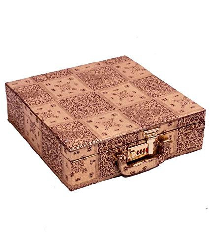 Kuber Industries 4 Rod Bangle Box|Wooden Jewelry Box|Wedding Vanity Box|Velvet Coated Wedding Bracelet Organizer for Women & Girls (Blue)